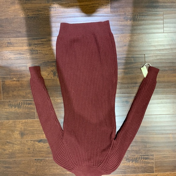 Burgundy Sweater Dress - Picture 2 of 2